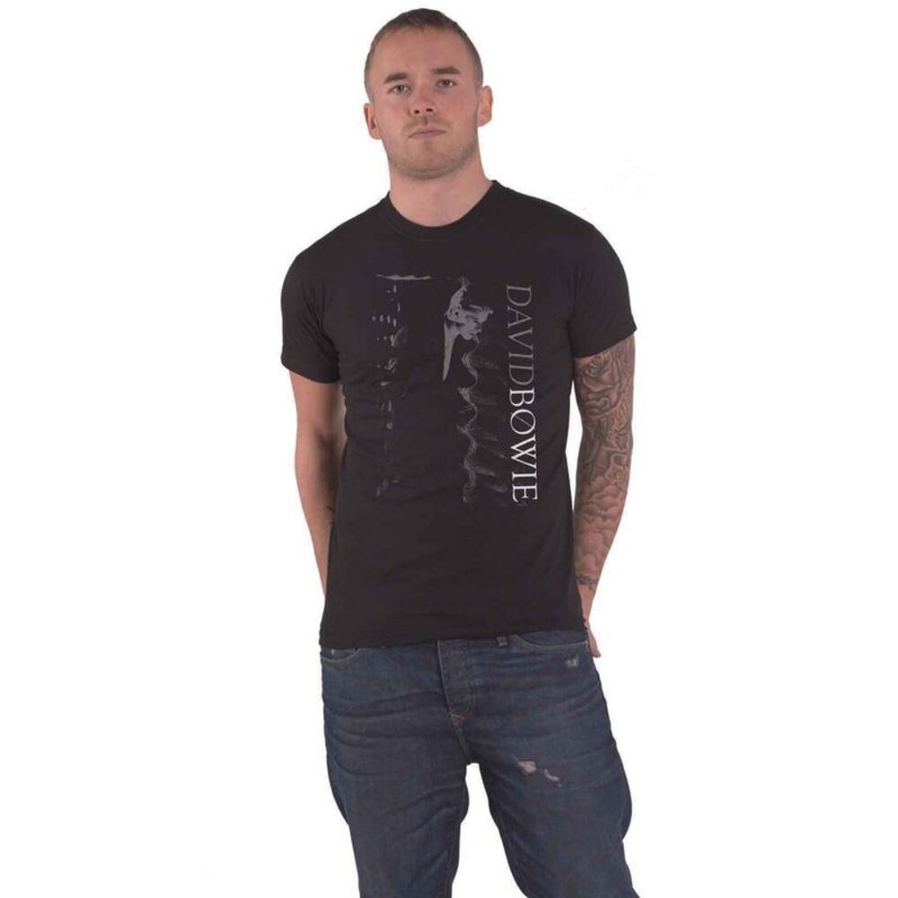 David Bowie Unisex Adult Distorted T-Shirt / Black